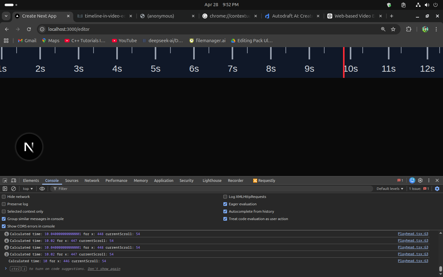 2026-04-28 — Playhead math debug logs