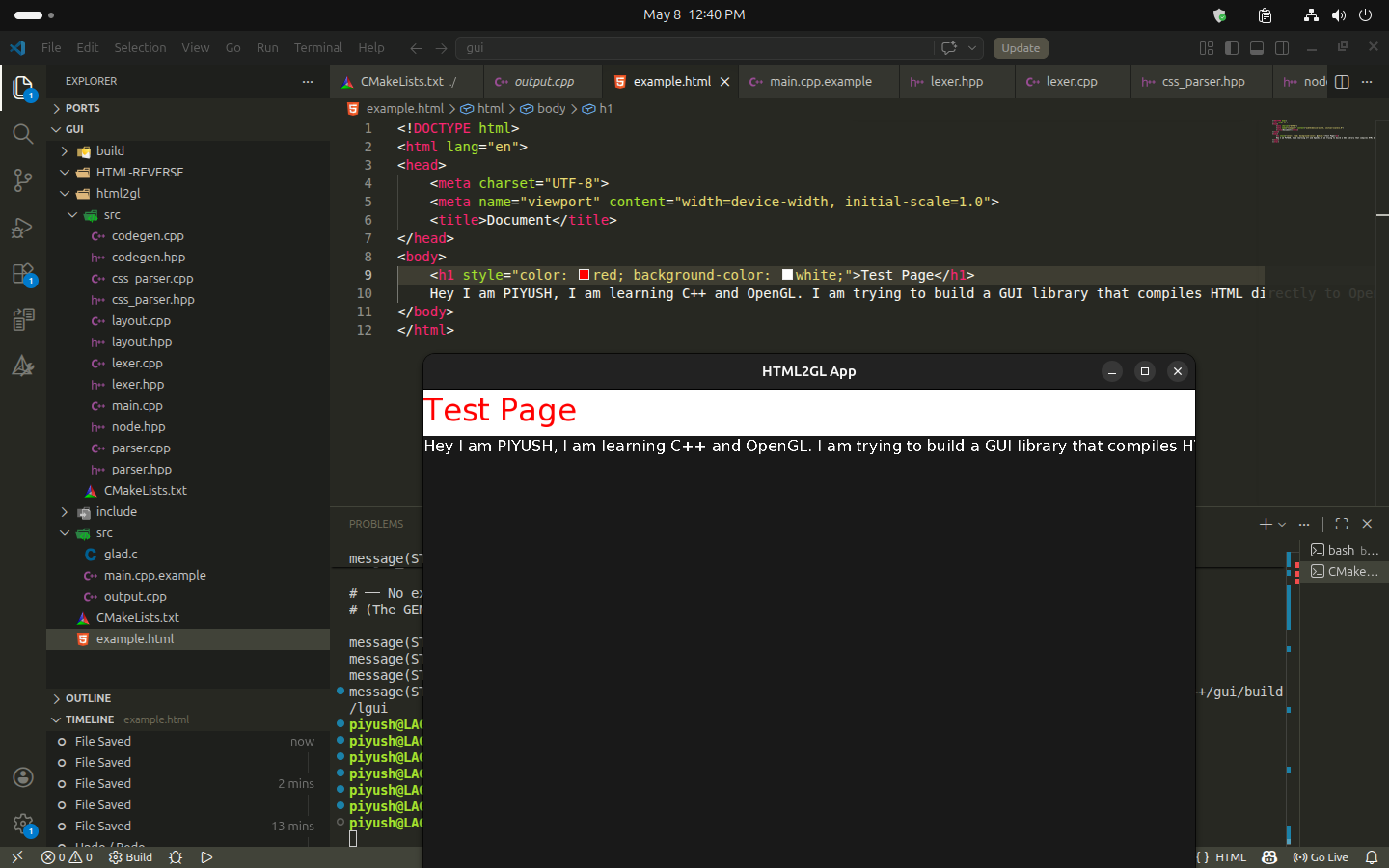2026-05-08 — Test Page red H1 renders natively