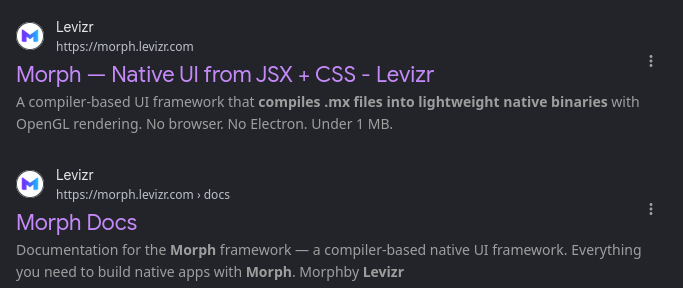 2026-08-29 — Google indexes morph.levizr.com