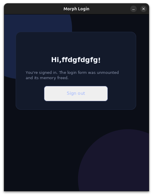 2026-08-29 — Login unmounted, memory freed — button transparent-bg bug